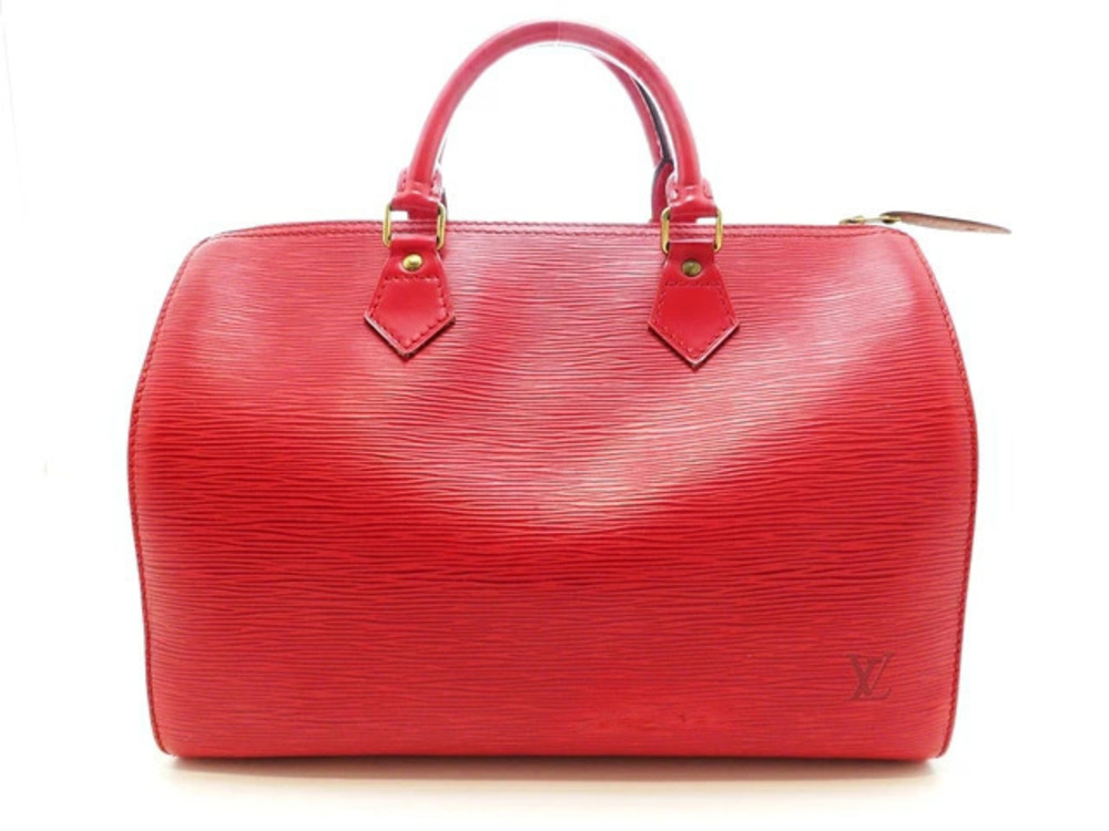 LOUIS VUITTON Speedy Handbag Epi Leather Castilian Red